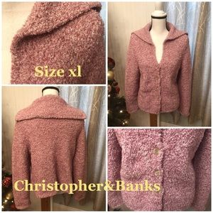 Christopher&Banks Sherpa style cardigan